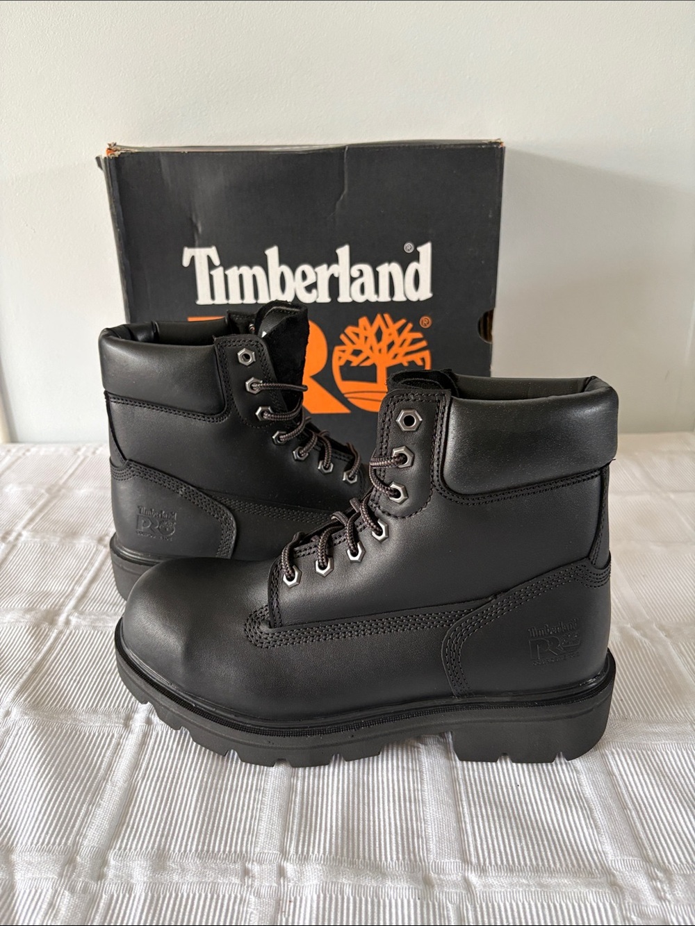 Timberland Pro Sawhorse 6” Composite Safety Toe Black Lace-Up Work Boots